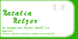 natalia melzer business card